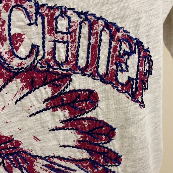 RETRO BIG CHIEF Indian Graphic Gray Embroidered Short Sleeve T-shirt Size Medium - Picture 7 of 12